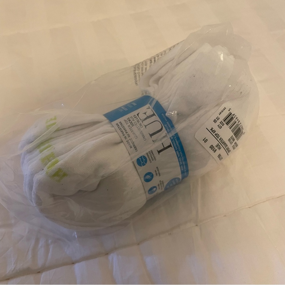 HUE White Sport Socks - One Size 5 Pairs